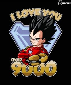 Vegeta T shirt Love You Over 9000