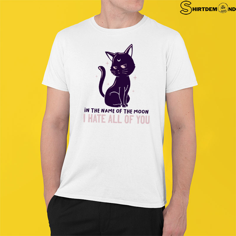 Sailor Moon shirt In The Name Of The Moon Funny Cute Cat T Shirt |  ShirtDemand