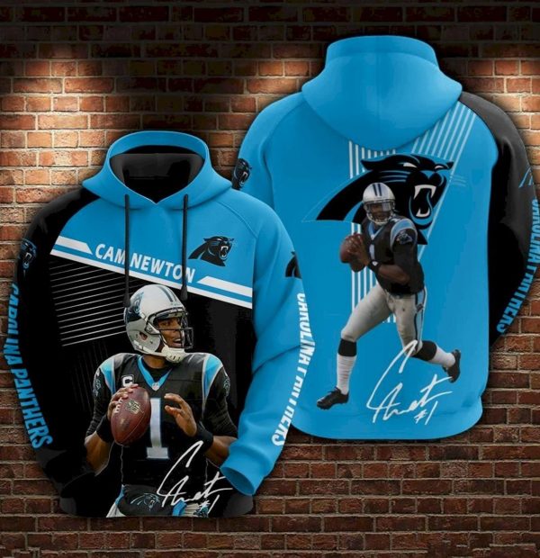 Carolina Panthers Cam Newton 3D Hoodie Carolina Panthers Gift