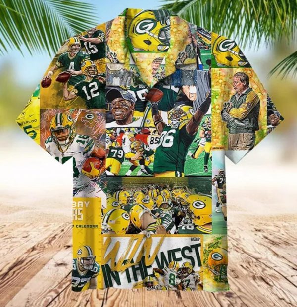 Wisconsin Badgers Green Bay Packers Milwaukee Brewers Hawaiian Shirt,  Casual Button-up Shirt - Reallgraphics