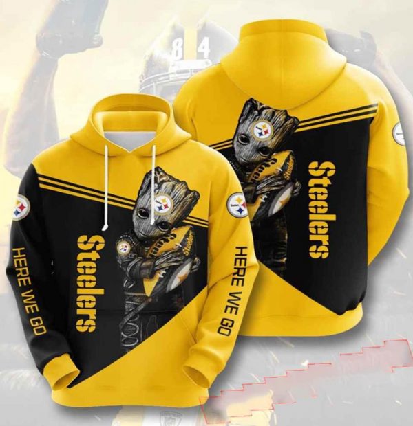 Nfl Pittsburgh Steelers Hoodies Custom All Over Print 3d Pullover Hoodie  V11 – Clothes For Chill People