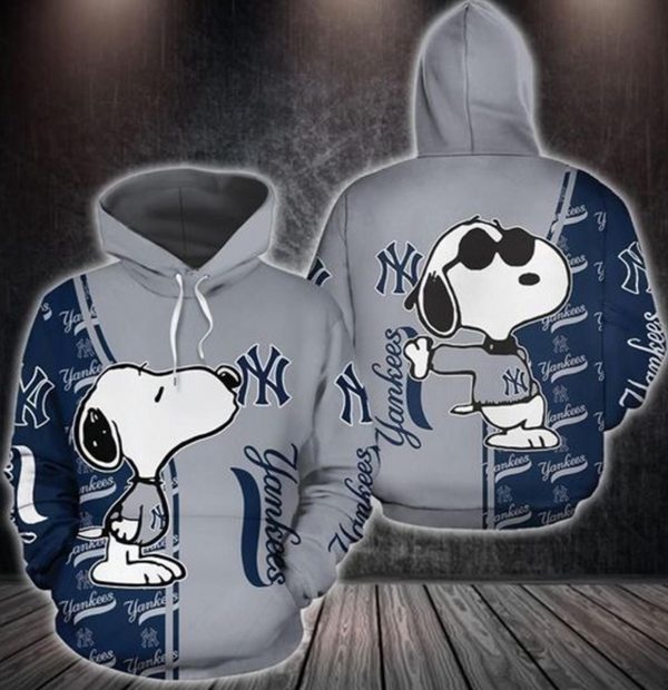Snoopy New York Yankees 3D All Over Print Hoodie – Clothes For